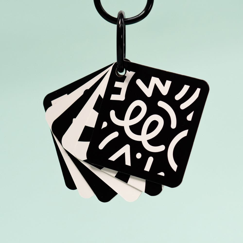 0+ Month Sensory Card Pram Toy