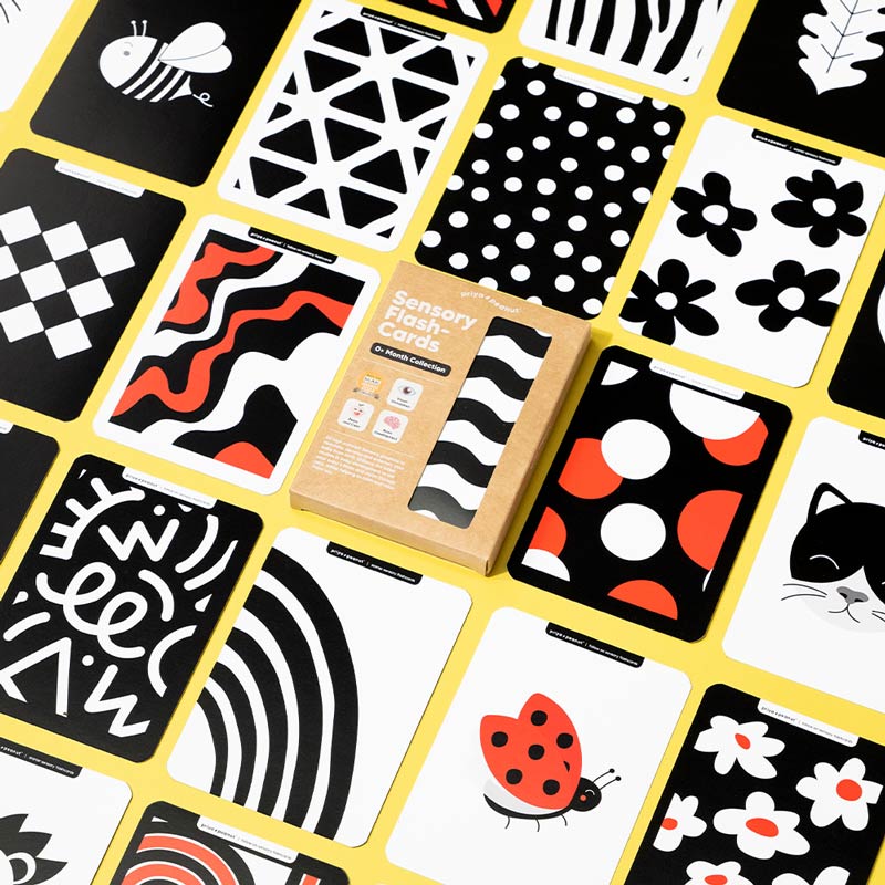 Cartes sensorielles nouveau-né 0+ mois