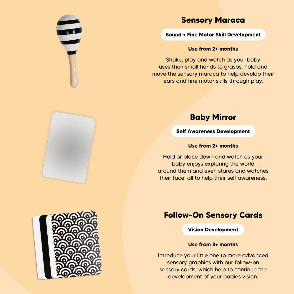 Die Neugeborenen-Sensorbox (0-6+ Monate)