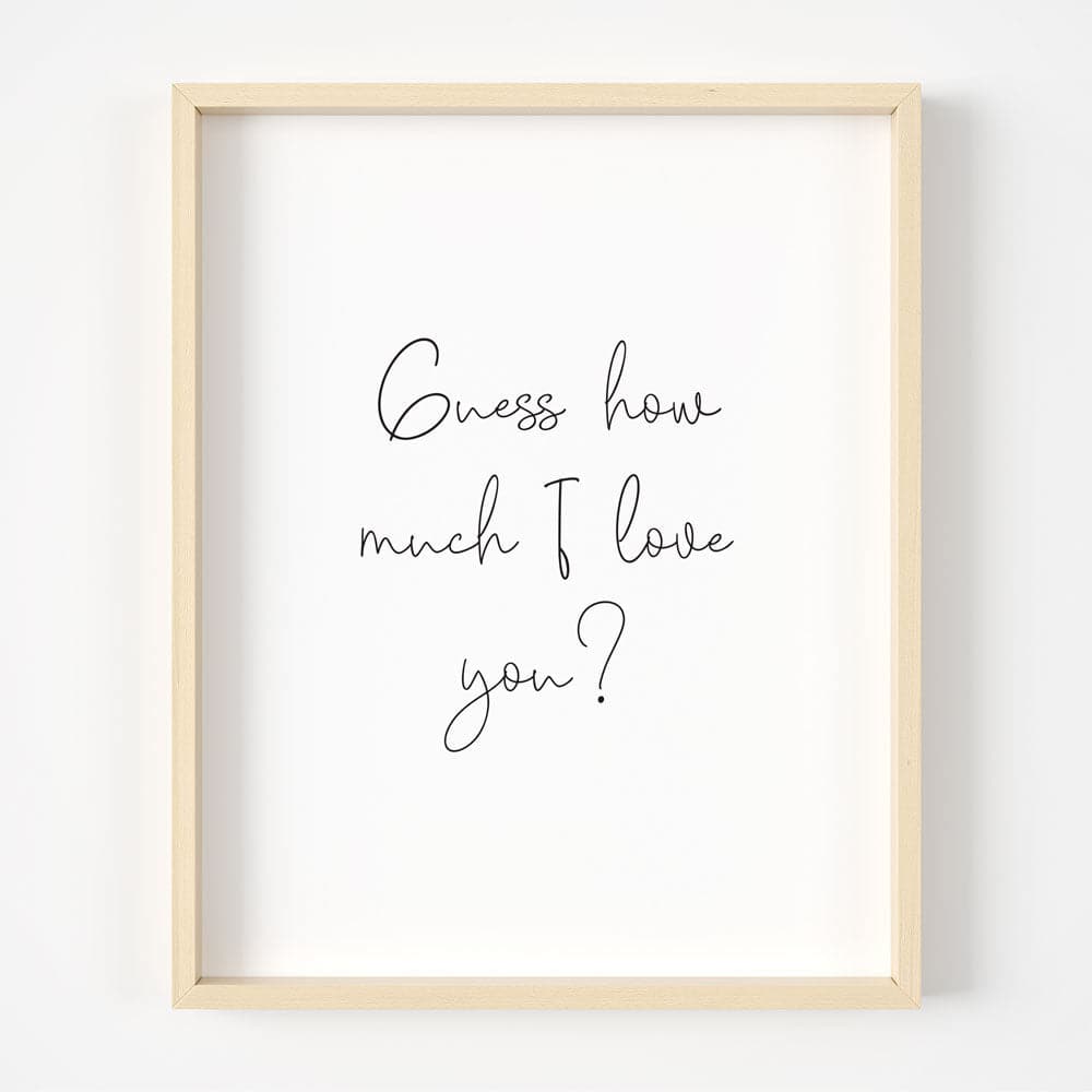 'Guess How Much I love you?' Nursery Print & Decor