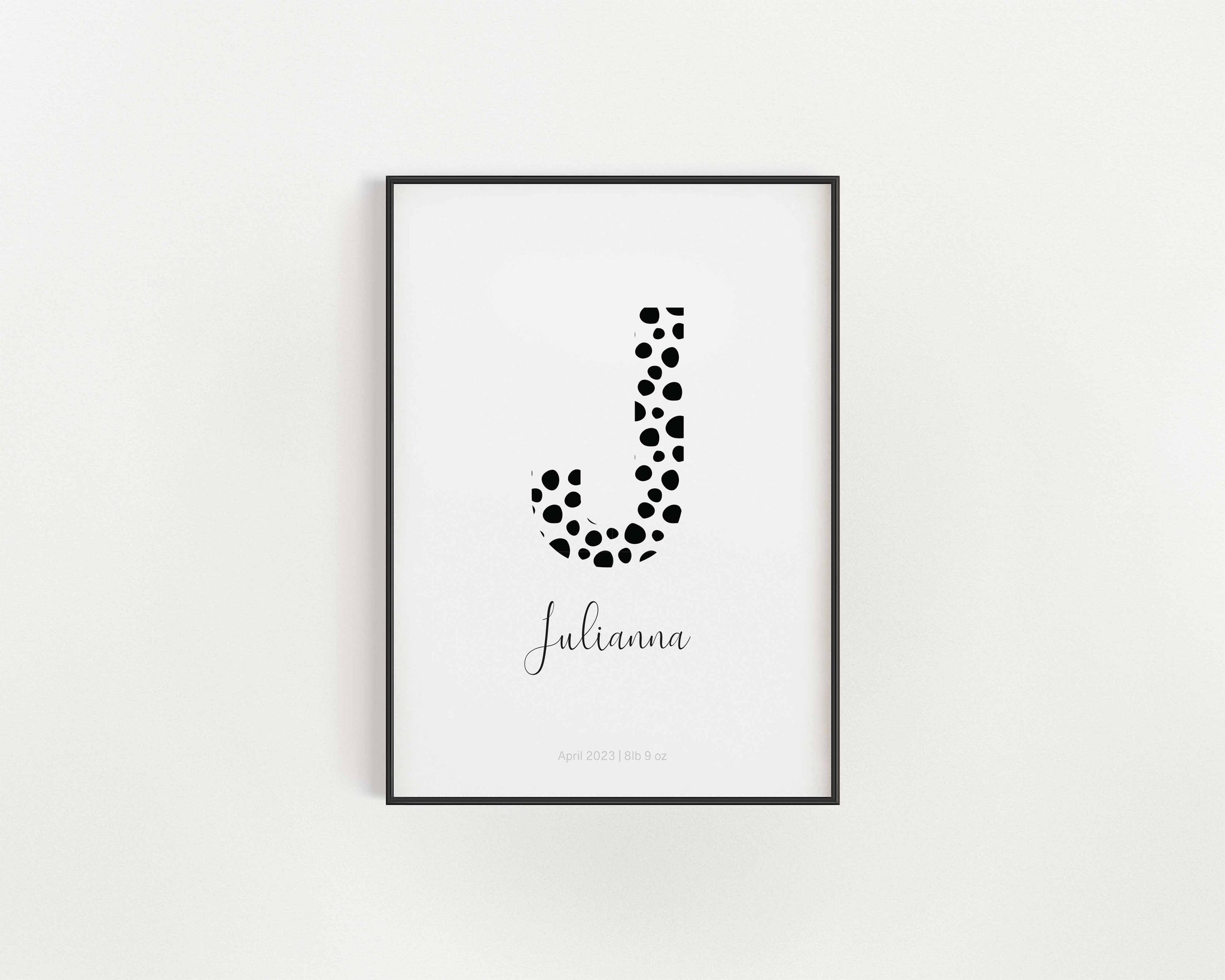 Dalmatian Initial & Name Nursery Print