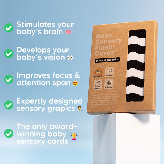 Tarjetas sensoriales para bebés de 0+ meses