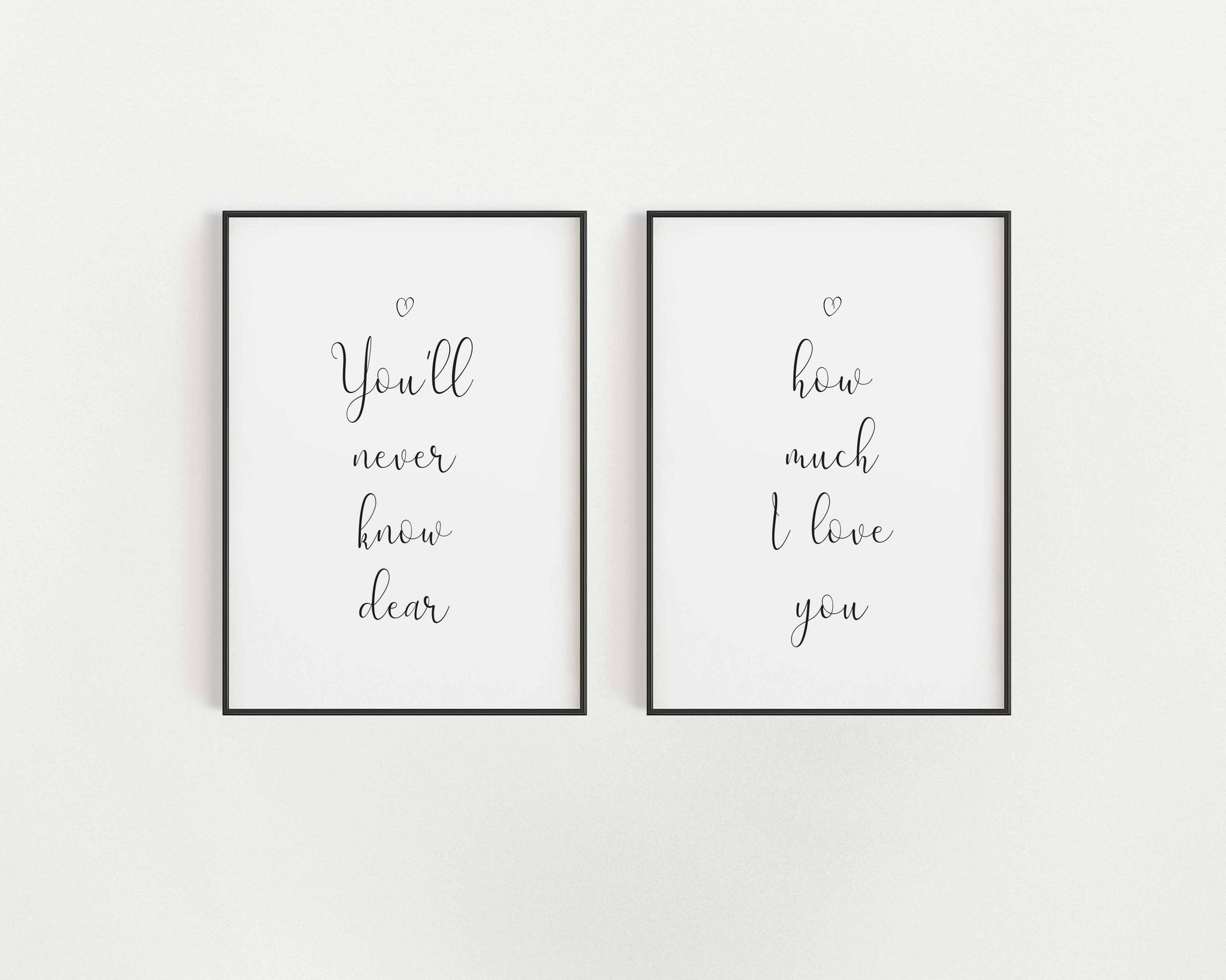 'Quanto ti amo' Nursery Print & Decor (Set di 2)