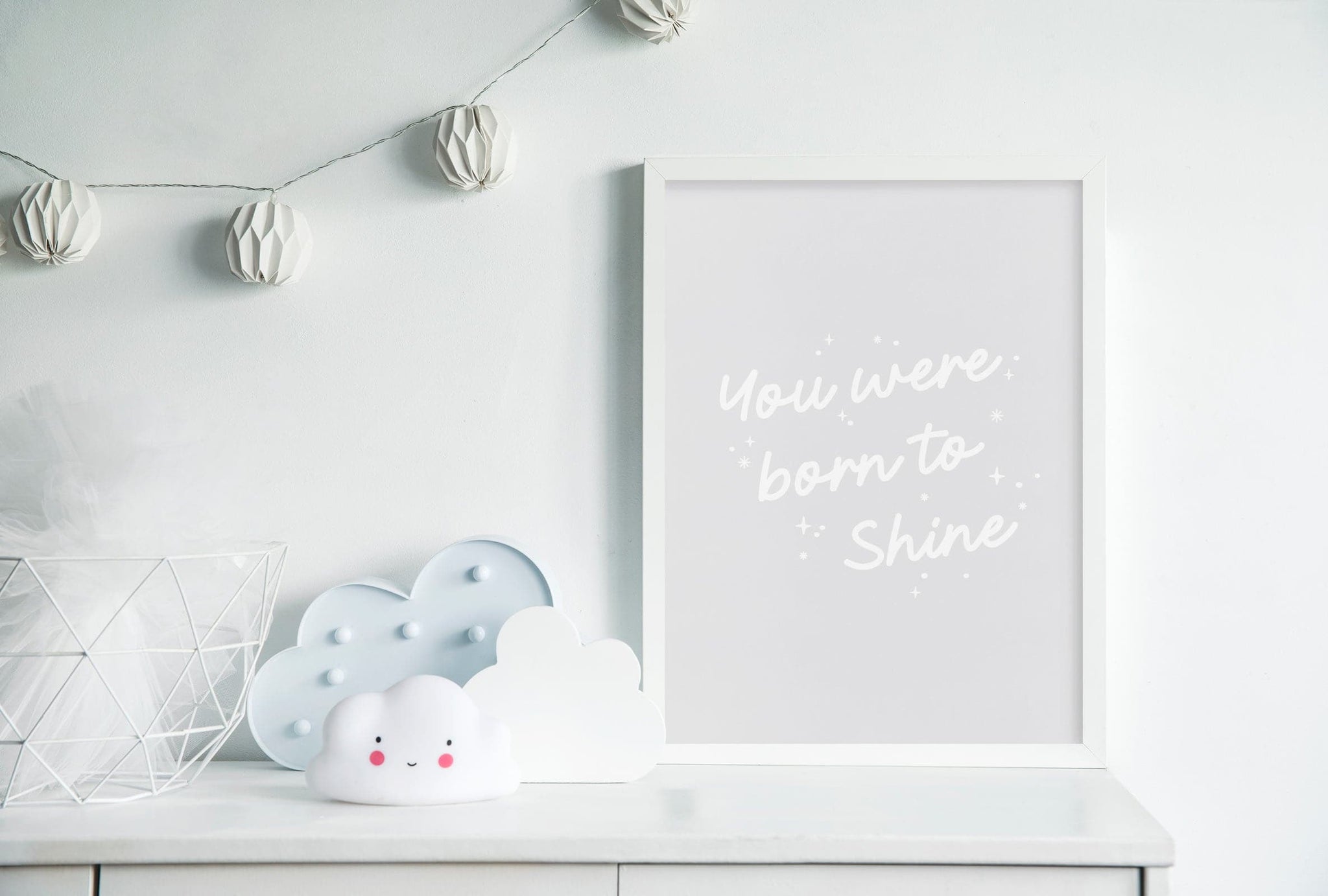 „Born to Shine“-Kinderzimmerdruck