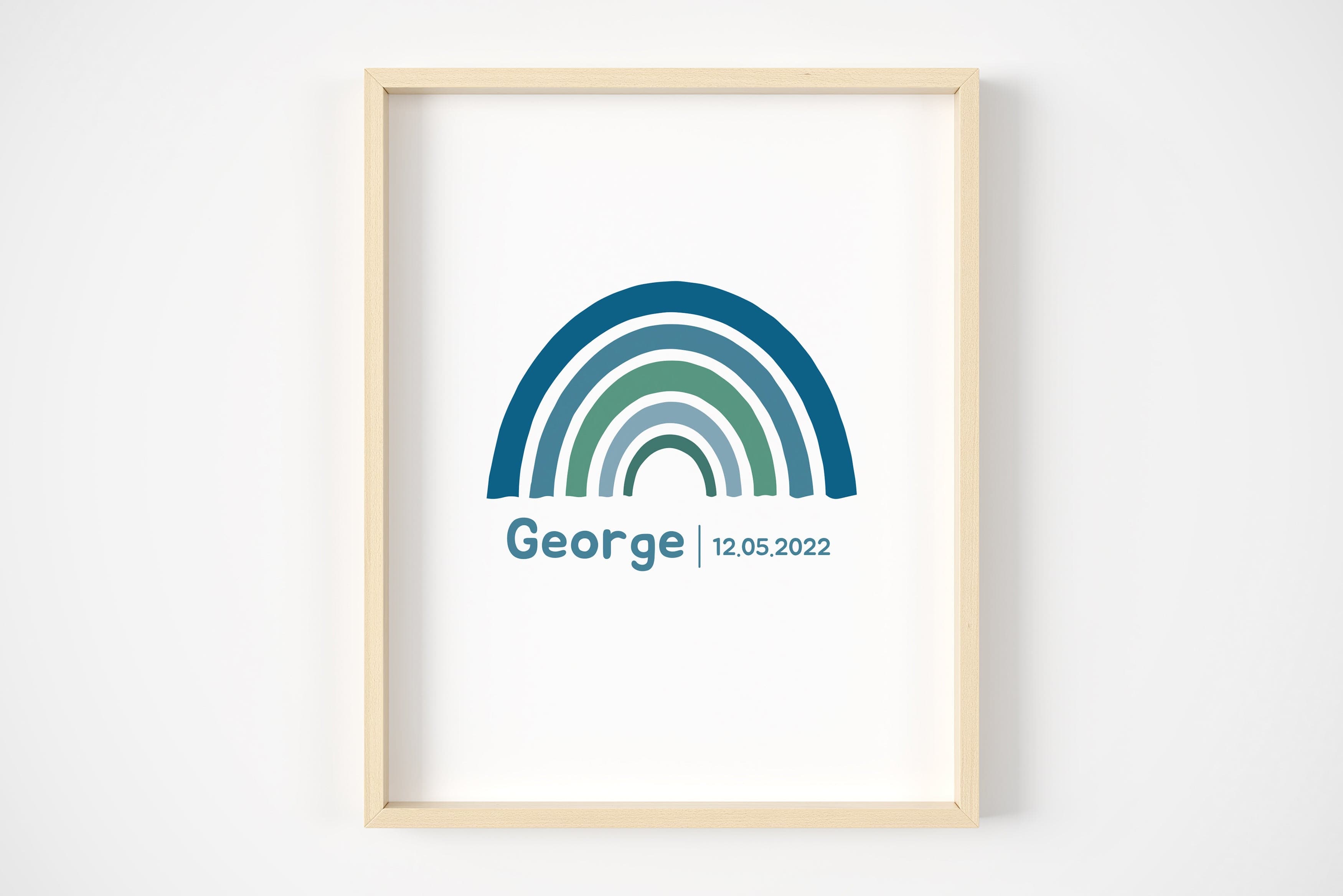 Personalised Rainbow Nursery Print & Decor